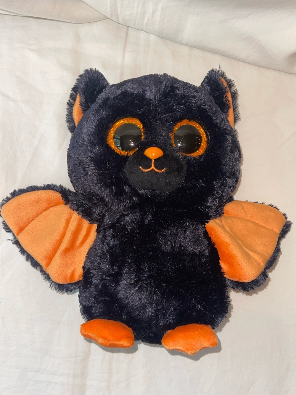 Ty Beanie Boo Midnight Black and Orange 9 inch Bat Stuffed Toy
